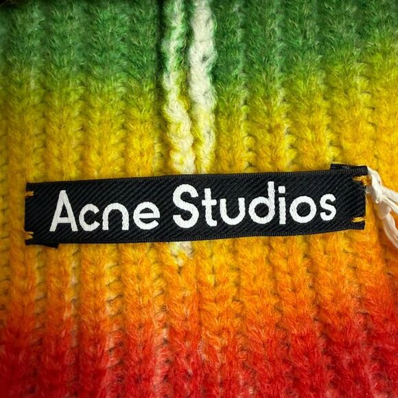 Acne Studios Pansy Rainbow Beanie in Multicolor Wool - Picture 6 of 7